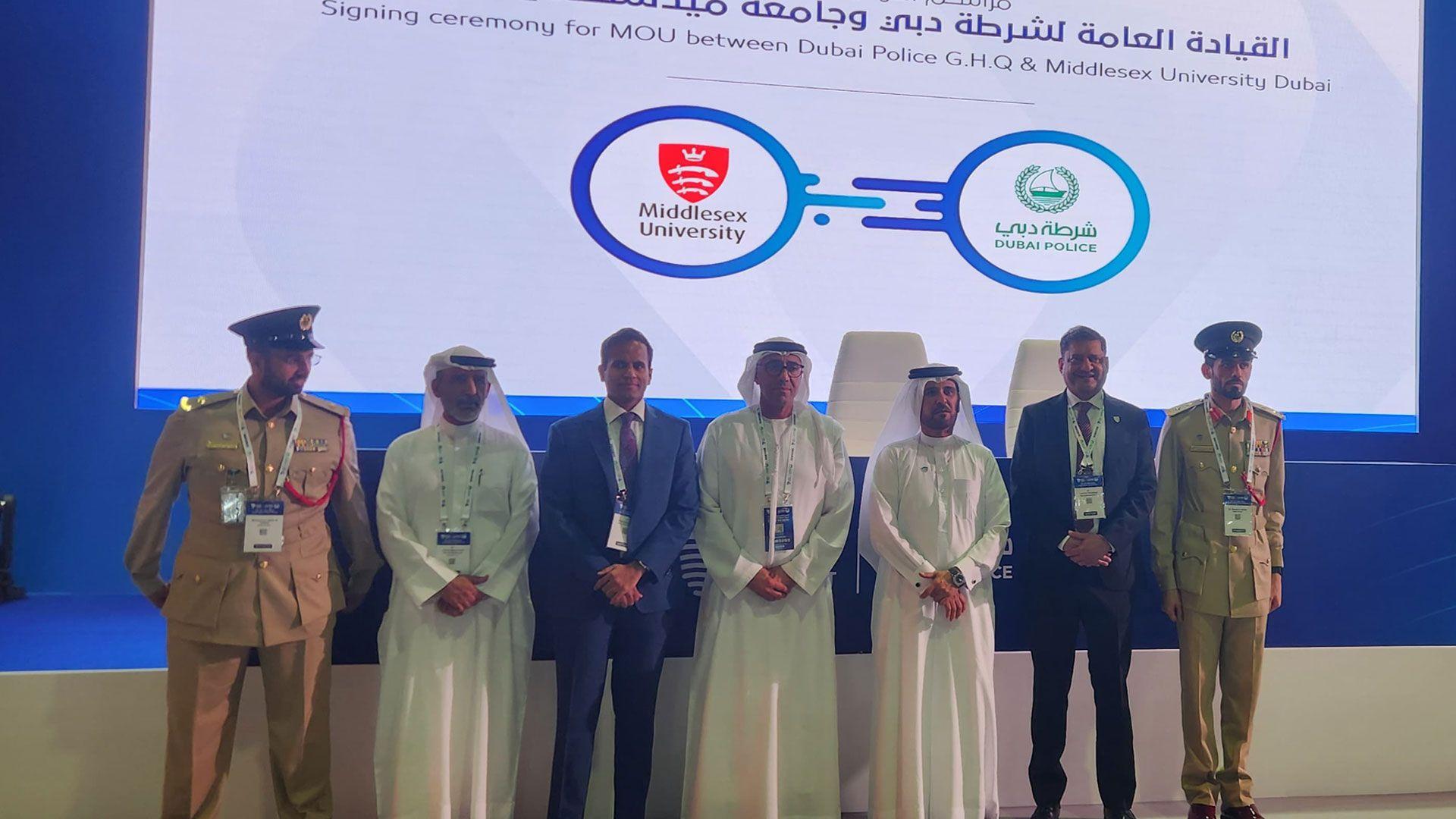 At the prestigious World Police Summit 2025, Dubai Police and Middlesex University Dubai solidified their ongoing collaboration with the signing of a Memorandum of Understanding (MoU).