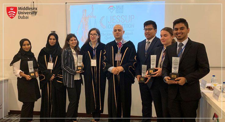 Law Students Represent MDX Dubai at the UAE Qualifying Rounds of the Philip C. Jessup International Law Moot Court Competition