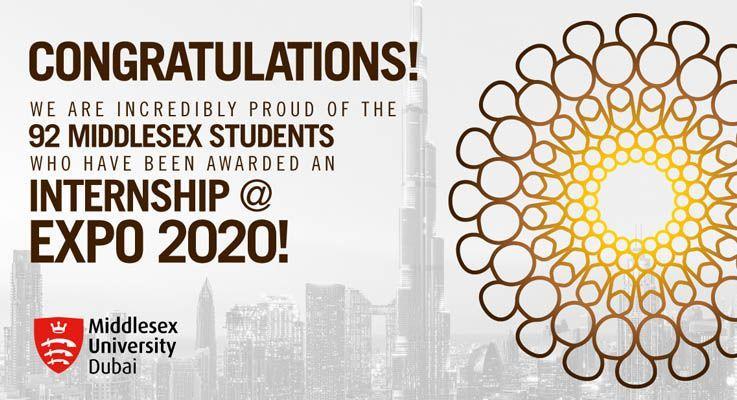 Middlesex University Dubai students secure internships at the World’s Greatest Show Expo 2020